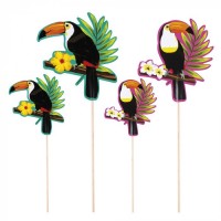 SET 4 PICK COCTELERIA TUCAN 18/25CM