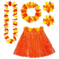 SET 5 PIEZA HAWAIANA NARANJA