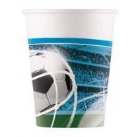   8 VASOS CARTON FUTBOL 220ML