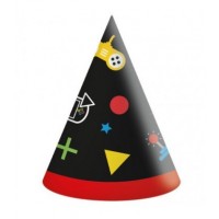   6 SOMBREROS CONO VIDEOJUEGOS