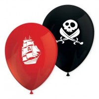   8 GLOBOS 11"LATEX PIRATAS