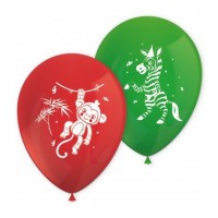   8 GLOBOS 11" ANIMALES JUNGLA