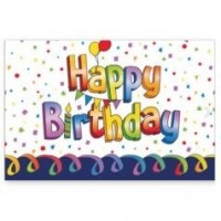  MANTEL PL HAPPY BIRTHDAY 120X180CM