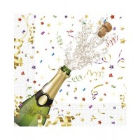   20 SERVILLETAS BOTELLA CHAMPAN 33CM