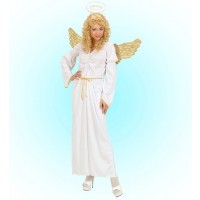 DISFRAZ ADULTO T-M ANGEL BLANCO LARGO
