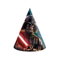   6 SOMBREROS CONO STAR WAR