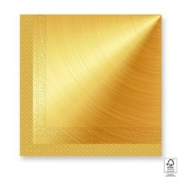   20 SERVILLETAS ORO 33X33CM