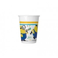   8 VASOS PL MINNION 200ML