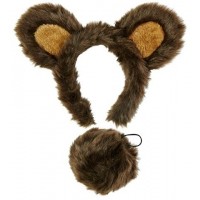 SET DIADEMA  RABO OSO MARRON