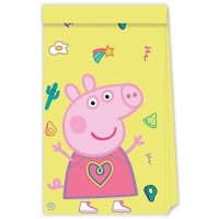   4 BOLSAS PAPEL PEPPA PIG 13X22CM