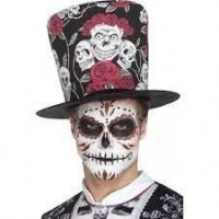 SOMBRERO COPA CALAVERAS DIA DE MUERTOS