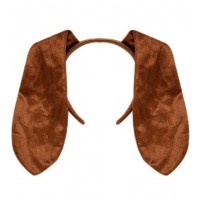 DIADEMA OREJAS PERRO LARGAS MARRON