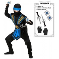 DISFRAZ 4A5AÑOS NINJA AZUL KOMBAT