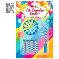 SET 12 VELAS C/SOPORTE 1VELA MUSICAL CEL