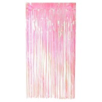 CORTINA FLECO ROSA IRISDICENTE 1X2MT