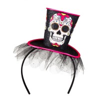 DIADEMA MINI SOMBRERO CATRINA TUTU
