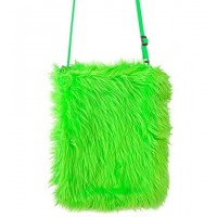   BOLSO PELUCHE VERDE NEON