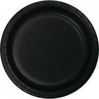   8 PLATOS CARTON NEGRO 18CM