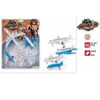 4 MINI AVIONES PULL BLACK 12CM