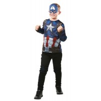 L CAMISA MASCARA 5A8AÑOS CAPITAN AMERI