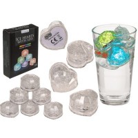 SET 6 CORAZON HIELO LED 3,8CM