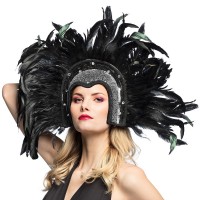 TOCADO PLUMAS NEGRO RIO SAMBA