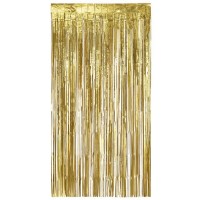   CORTINA FLECO METAL ORO 1X2MT