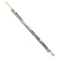 BOQUILLA CIGARRO LENTEJUELAS PLATA 30CM