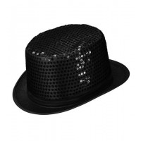   SOMBRERO COPA LENTEJUELAS NEGRA