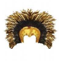 TOCADO CABARET C/PLUMAS ORO
