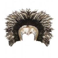 TOCADO CABARET C/PLUMAS PLATA