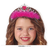 DIADEMA INFANTIL MARABU C/PIEDRA ROSA