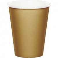   8 VASOS CARTON ORO 250ML