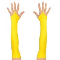   GUANTES S/ DEDO RASO AMARILLO NEON