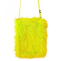   BOLSO PELUCHE AMARILLO NEON