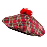 BOINA ADULTO ESCOCESA ROJA