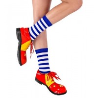 CALCETINES ADULTO PAYASO RAYAS BNCO/AZUL