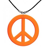   COLLAR SIMBOLO PAZ HIP NARANJANEON