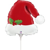 GLOBO 14" PALO FOIL FORMA GORRO PAPA N
