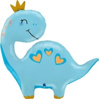 GLOBO 28" FOIL FORMA DINO AZUL