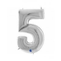   GLOBO 64" FOIL FORMA N5 PLATA