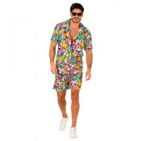 DISFRAZ T-S/M CHICO HAWAIANO MULTICOLO