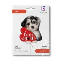 GLOBO 29" FOIL FORMA CACHORRO LOVE YOU