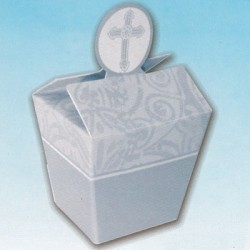 PAQ.24/U CAJA COMUNION C/CRUZ CELESTE