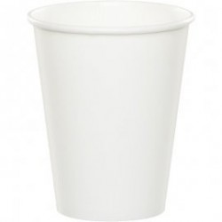   8 VASOS CARTON BLANCO 250ML