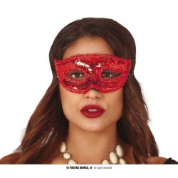 "ANTIFAZ LENTEJUELA ROJO