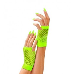  GUANTES ADUL  RED S/DEDO VERDE NEON