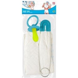 SET PAÑAL IMPERDIBLE CHUPETE BEBE AZUL