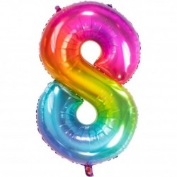 GLOBO 34" FOIL FORMA N8 MULTICOLOR