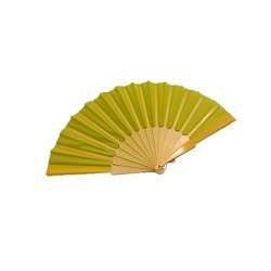   ABANICO PL LISO AMARILLO 23CM